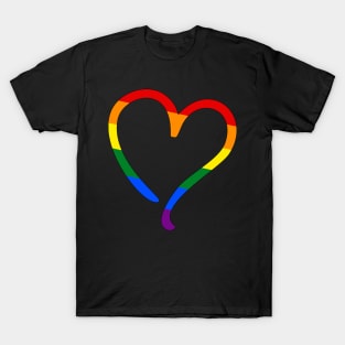 Pride Flag Heart T-Shirt